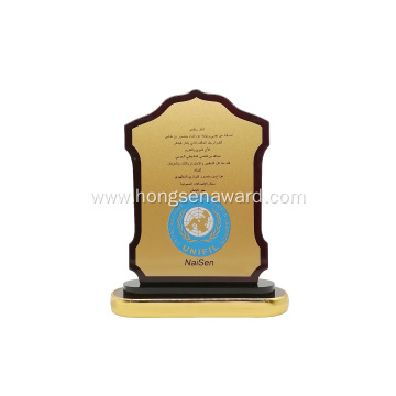 Stock Souvenir Wooden award plaque frame trophy